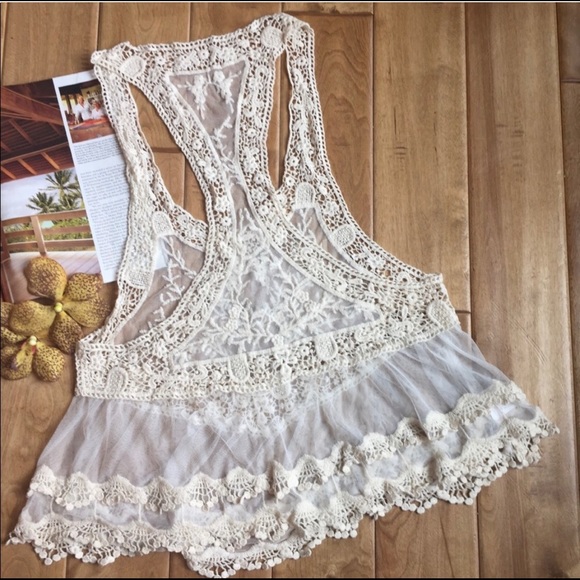 Lace Beach Cover Up - Picture 5 of 8